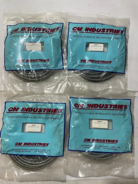 Lot of 4 CM Industries B45615 Liner Assembly 15', 7/64" Genuine