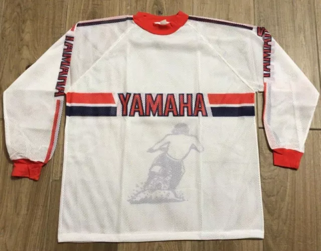 1980's YAMAHA YZ motocross Jersey vintage Mx maglia traforata cross 125 250 465
