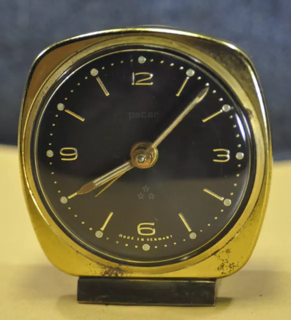 "Peter"  Rare  Vintage  c.1957's  German  Small  Table  Alarm  clock