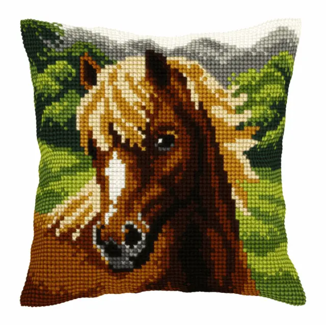 Orchidea Cross Stitch Kit: Cushion: Large: Horse