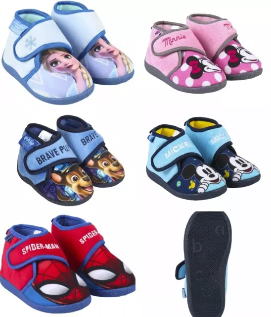 PAW PATROL Minnie Mouse Spiderman Elsa Hausschuhe Kinder Mädchen Jungen Schuhe