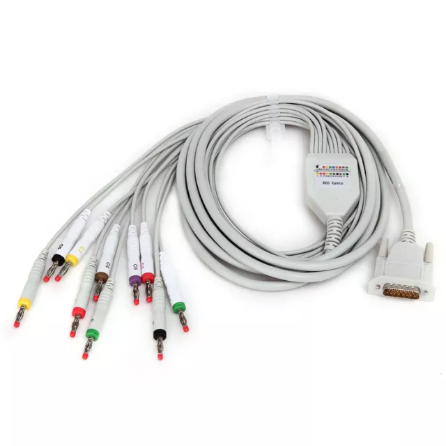 Snap Type ECG EKG Machine Cable 12-lead wire For ECG80A,ECG90A,ECG100G,ECG300G