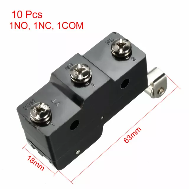10PCS LXW5-11G1 1NO+1NC Long Hinge Roller Lever Miniature Micro Switches 2