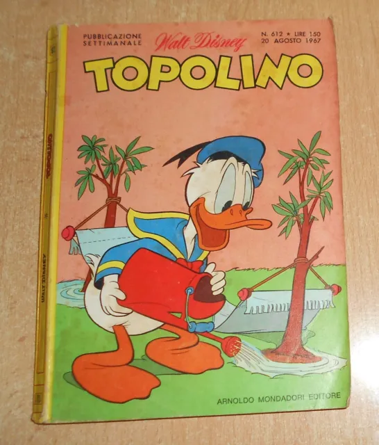Ed.mondadori  Serie  Topolino   N° 612  1967   Originale  !!!!!