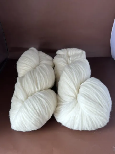 Beautiful Lot 2 Skein BULKY Peru Wool Super Wash Yarn w/ Nylon 7.1oz 200gr 4008
