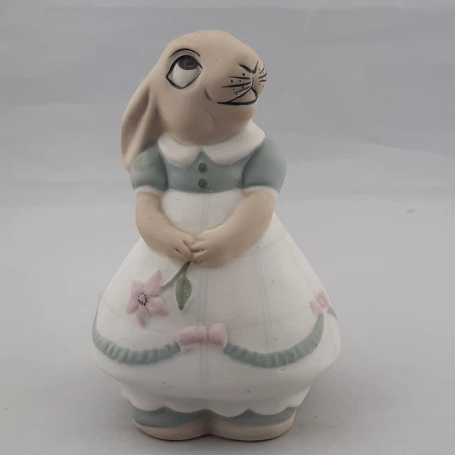 VINTAGE ROYAL DUX Rabbit Girl Bunny Figure Figurine Model Matt Finish ...
