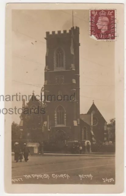 The Parish Church Acton, London, Johns 4417 RP Postcard B780