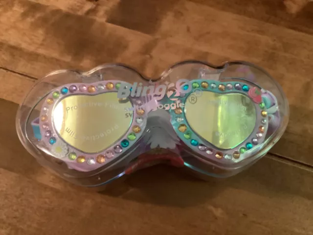 Bling20 Girls Swimming Goggles Kids Daisey Children Rainbow UV Swim Glasses 5y+