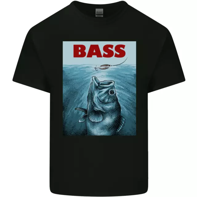 Bass Fishing Parody Funny Fisherman Mens Cotton T-Shirt Tee Top