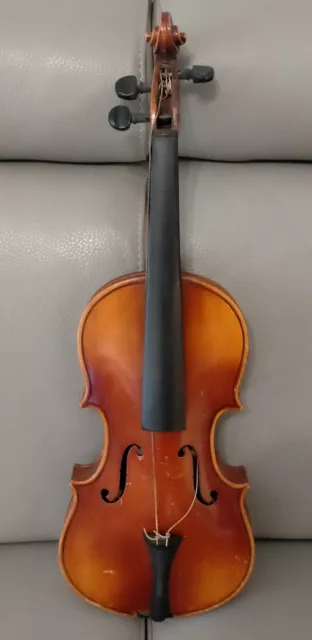 Vecchio violino Monzino 3/4 più archetto, custodia,old violin 3/4,alte geige 3/4