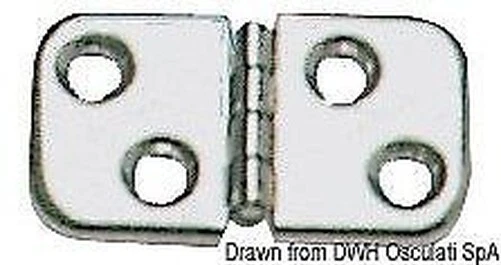 Charnière Inox Imprimé 60x32 Marque Osculati 38.823.10