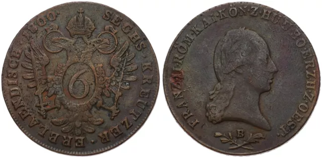 Austria - Austria 6 Kreuzer 1800 B - Franz II