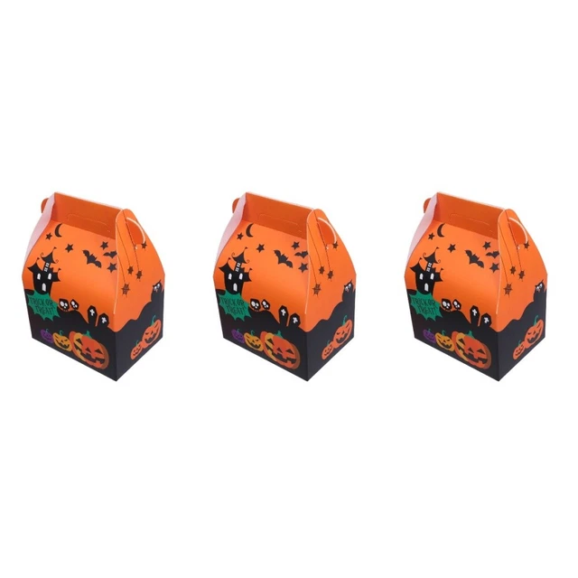 36 pezzi scatole da imballaggio portatili Halloween zucca contenitore caramelle cartone animato ges