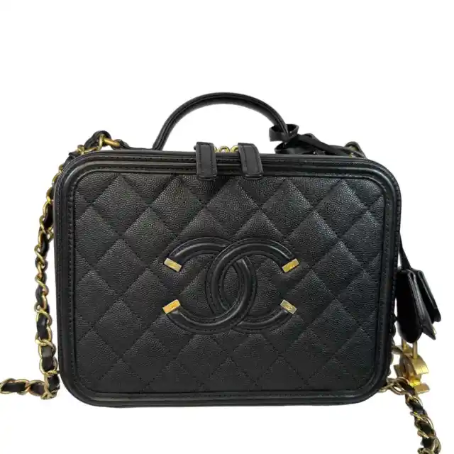 CHANEL MEDIUM VANITY Case Bag 21A Dark Beige Timeless Classic Caviar Gold  CC NWT $4,500.00 - PicClick