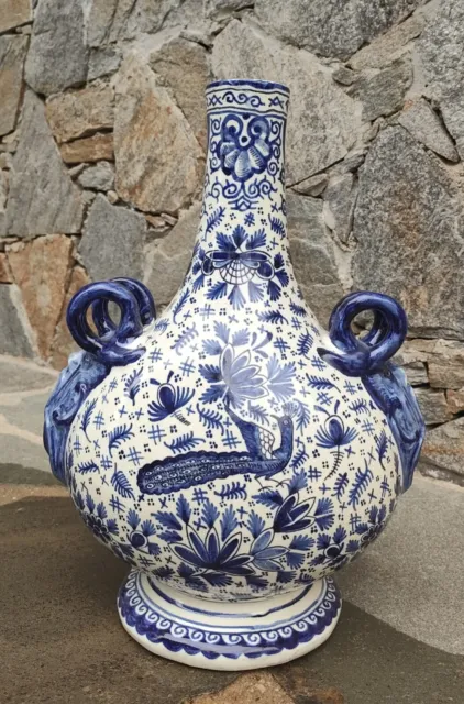 Grand vase ancien faience  Delft,signe.