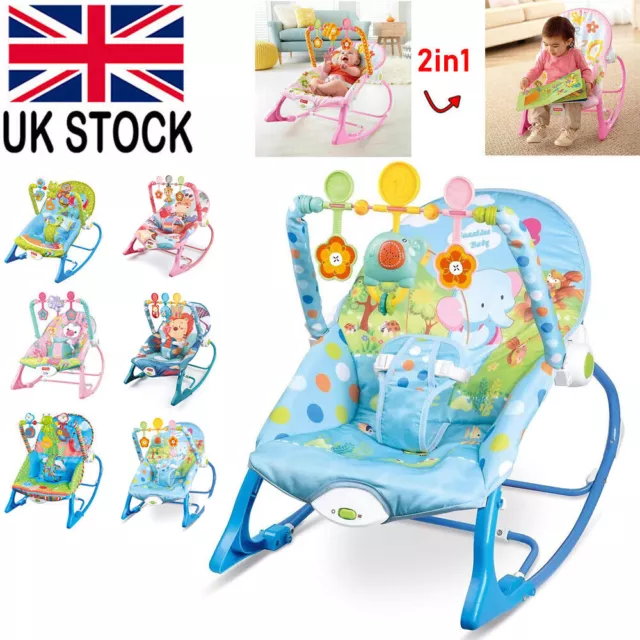 Baby Music Bouncer Seat Newborn Infant Toddler Rocker Vibration Rocking Chair UK