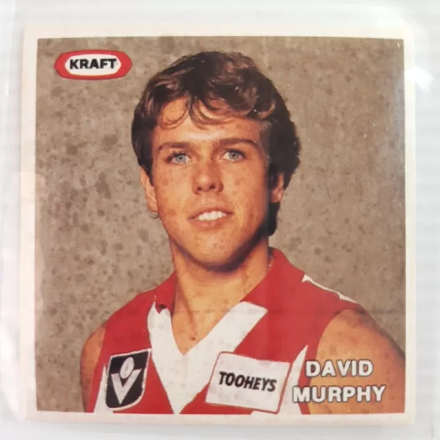 1985 Kraft VFL Sticker. David Murphy. Sydney Swans.  Very Good Condition.