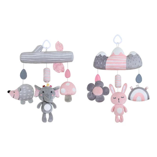 Jouet  poussette de berceau de bébé, carillon éolien, jouets en peluche doux,