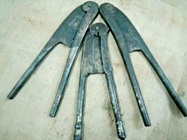 Old Vintage Set Of 3 pcs Of Solid Mix Iron Betel Rare Nut Cutters Sarota