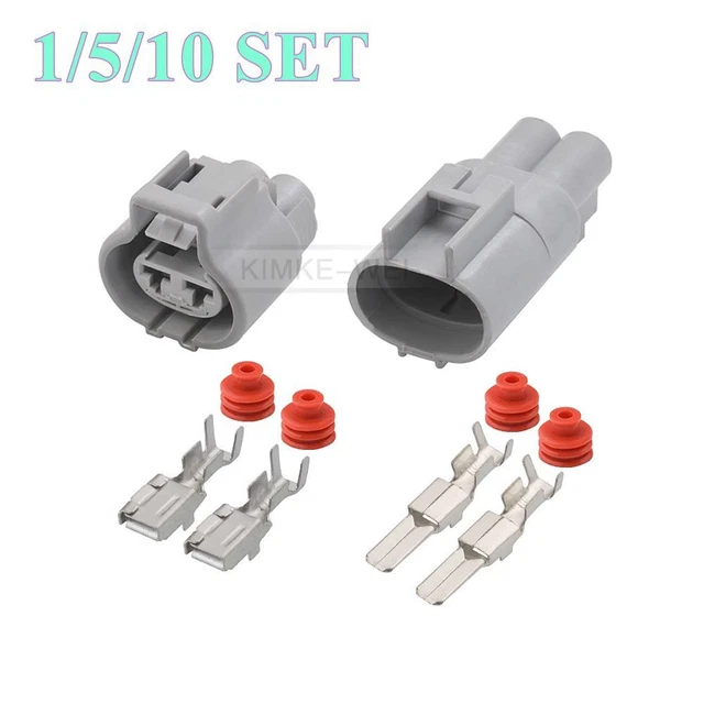 2 PIN AUTOMOTIVE Radiator Fan Male Female Connector Plug Socket Kit for