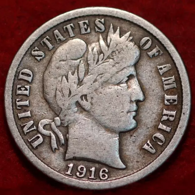 1916-S San Francisco Mint Silver Barber Dime