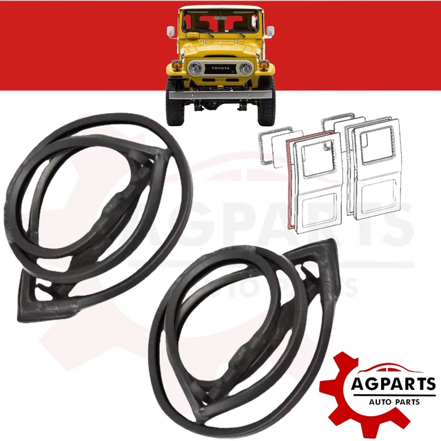 Pair Toyota Land Cruiser FJ40 FJ45 BJ40 Weatherstrip Front Door Rubber Seal - Foto 3