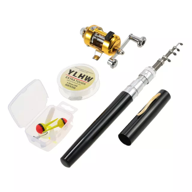 Mini Fishing Rod Reel Combo Set Pen Pole + Reel Line  Baits Jig 2017 N5A5