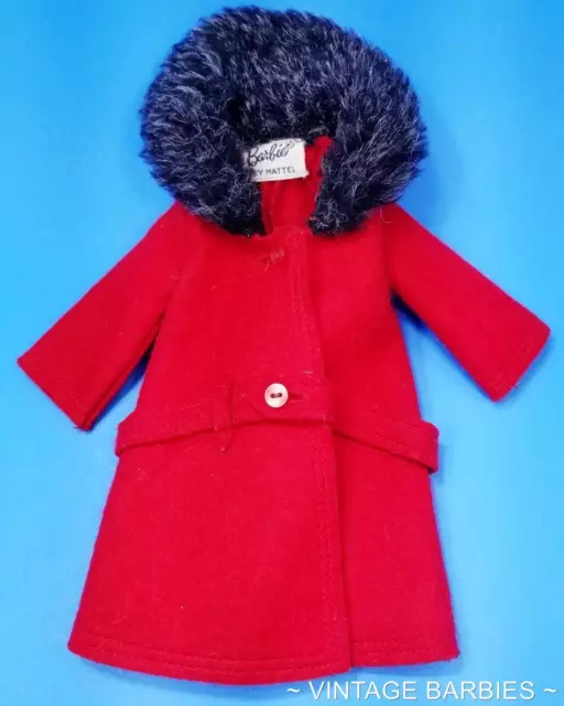 Vintage Barbie Doll It's Cold Outside #819 Red Coat MINTY ~ 1960's