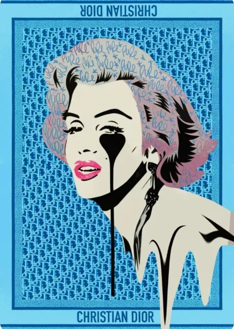 DEATH NYC Ltd Ed signed street Pop art print 45x32cm Marilyn Monroe Pure Evil