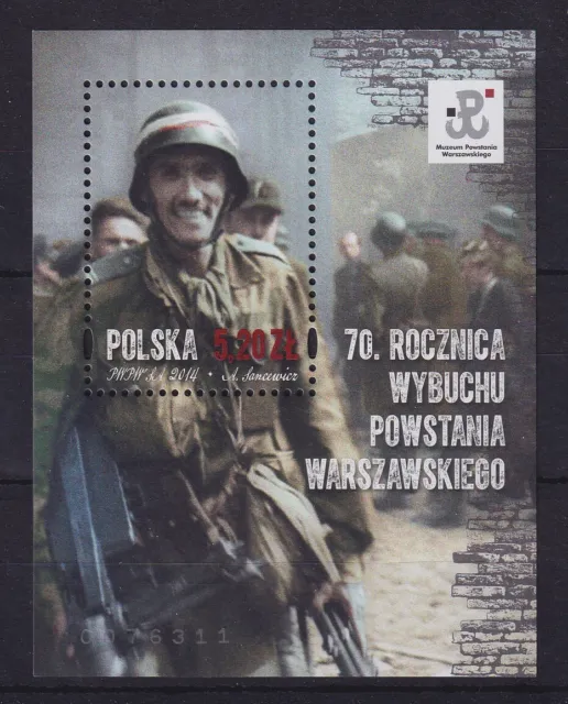 Polen 2014 - 70 Jahre Warschauer Aufstand  Mi.-Nr. Block 229  postfrisch **