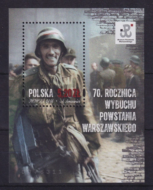 Polen 2014 - 70 Jahre Warschauer Aufstand  Mi.-Nr. Block 229  postfrisch **