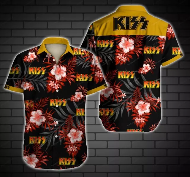 Kiss Rock Band Hawaii Shirt Camp Party Summer Holiday