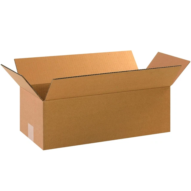 18 X 8 X 6 Corrugated Cardboard Boxes, Long 18"L X 8"W X 6"H, Pack of 25 | Shipp