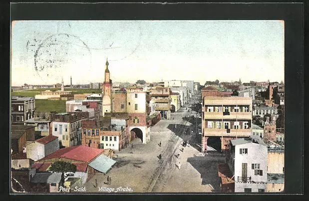 CPA Port-Said, Village Arabe 1911