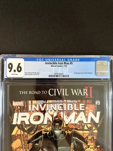 Invincible Iron Man #9 CGC 9.6 1st Appearance Riri Williams Marvel Comics 2016 2