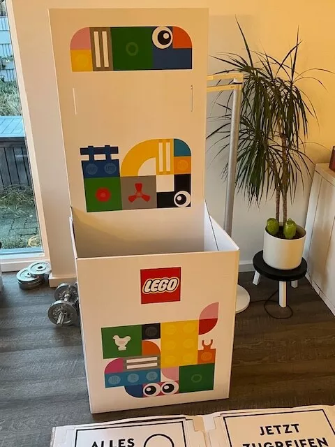 LEGO Schüttendisplay Pappaufsteller Verkaufshilfe Promotion Werbung Reklame NEU