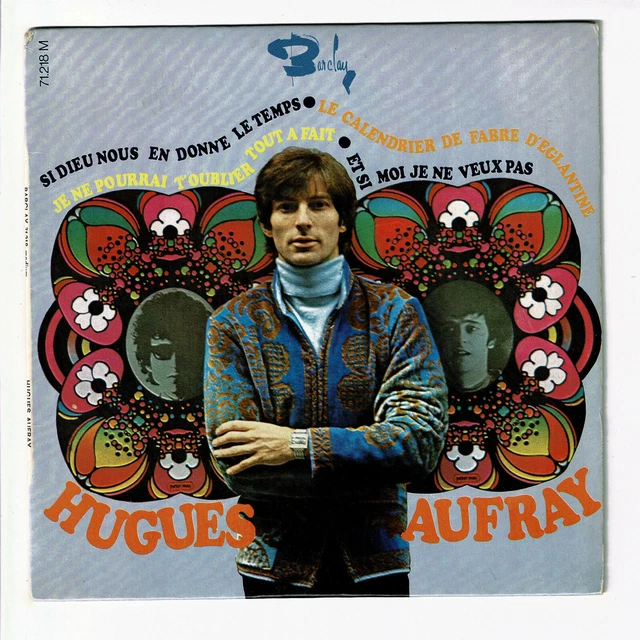 Hugues AUFRAY Vinyle 45T EP SI DIEU NOUS EN DONNE LE TEMPS - BARCLAY 71218