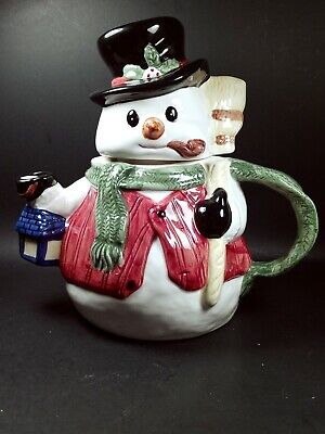 Snowman With Lantern Teapot