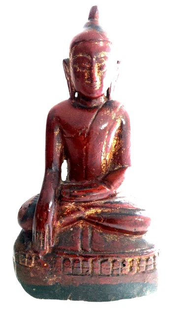 18th/19th Century Red Dry  Lacquer Buddha Sculpture