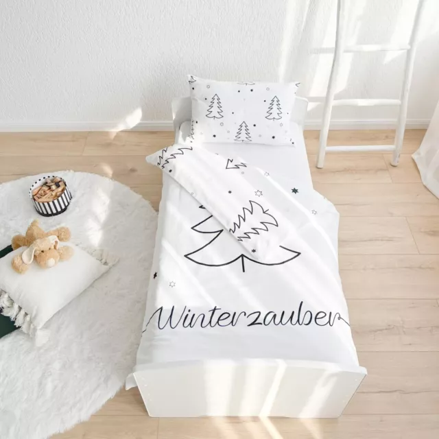 Weihnachten Baby/Kinder Bettwäsche in FLANELL/BIBER 40x60 100x135 100% Baumwolle