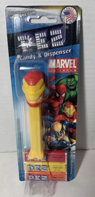 2013  MARVEL  IRON MAN PEZ  Dispenser New on a Card!!