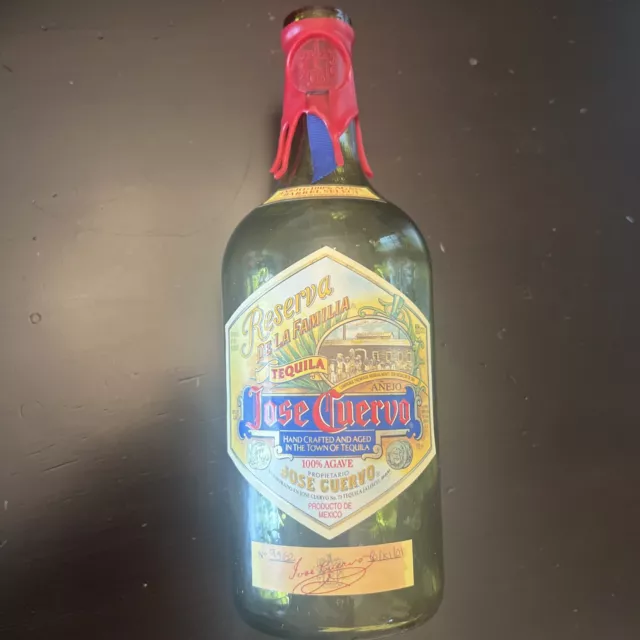 Tequila Jose Cuervo Reserva De La Familia Extra Anejo Empty Mexican Bottle