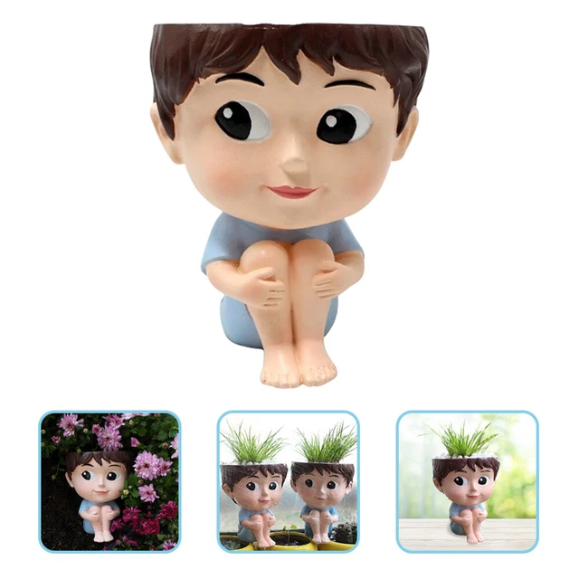 Cartoon Boy Pot Flower Pot S plantes succulentes Plante Plante de
