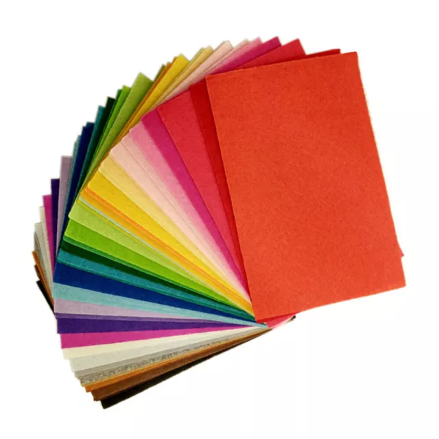 40 Pcs Assorted Color Felt Pack Felt Fabric Squares DIY Craft Felt