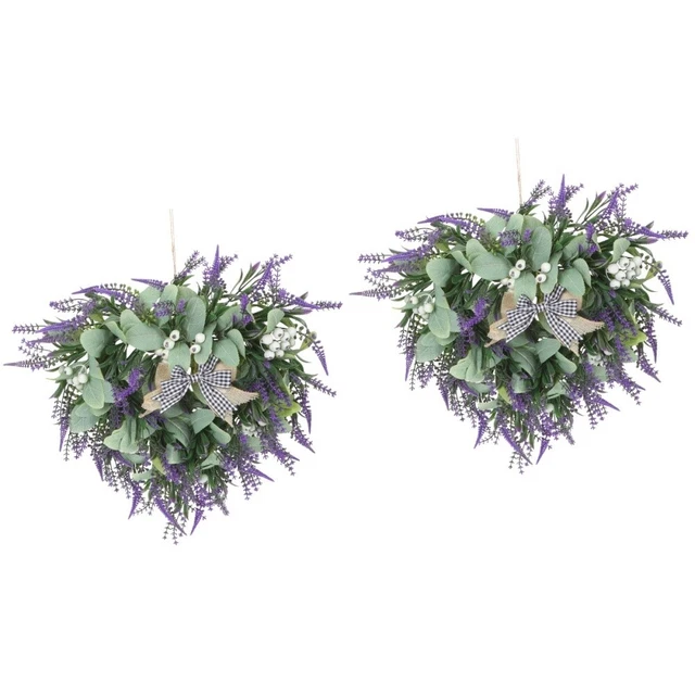 2x Beautiful Decorative Exquisite Home Decorations Spring Wreath for Home Decor