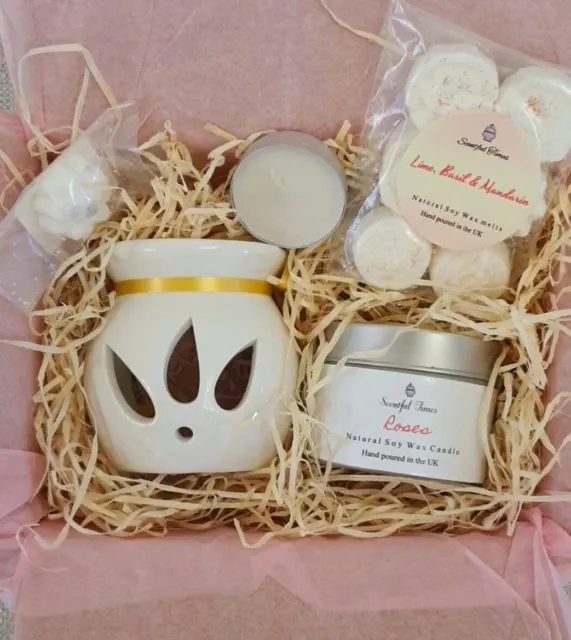 Spa Pamper Scented Candle Gift Box Birthday Gift for Women New Mum Eid Mubarak