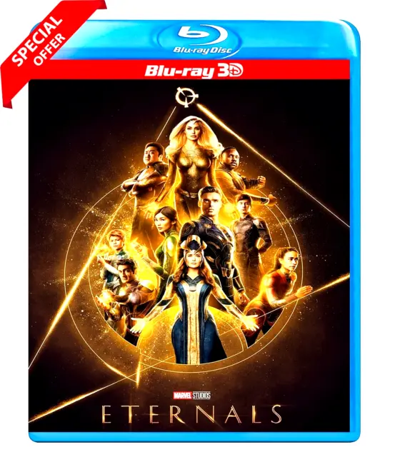 3D Eternals Blu-Ray Movie (Disc + Slipcover) without Slip Free Shipping