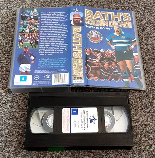 Bath Football Club Bath's Golden Decade Never In Doubt Rugby Pal Vhs Video