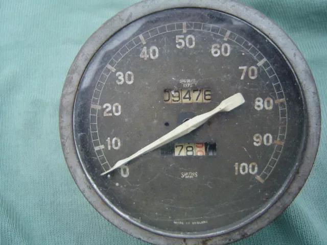 4.5" SMITHS MA 51691/2 1375 pre-War Speedo 100mph Original. Jaguar?