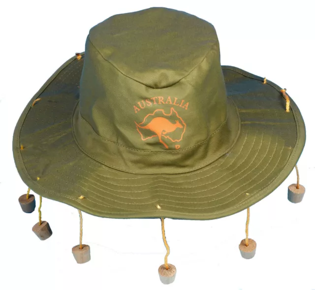 Fancy Dress Aussie Australian Hat With Corks Cork Hat Crocodile Dundee Wholesale